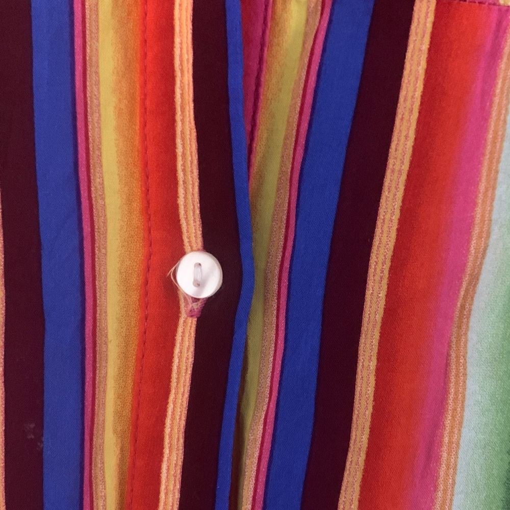 Philosophy Rainbow Striped Maxi shirt Dress size 10 - Picture 4 of 7